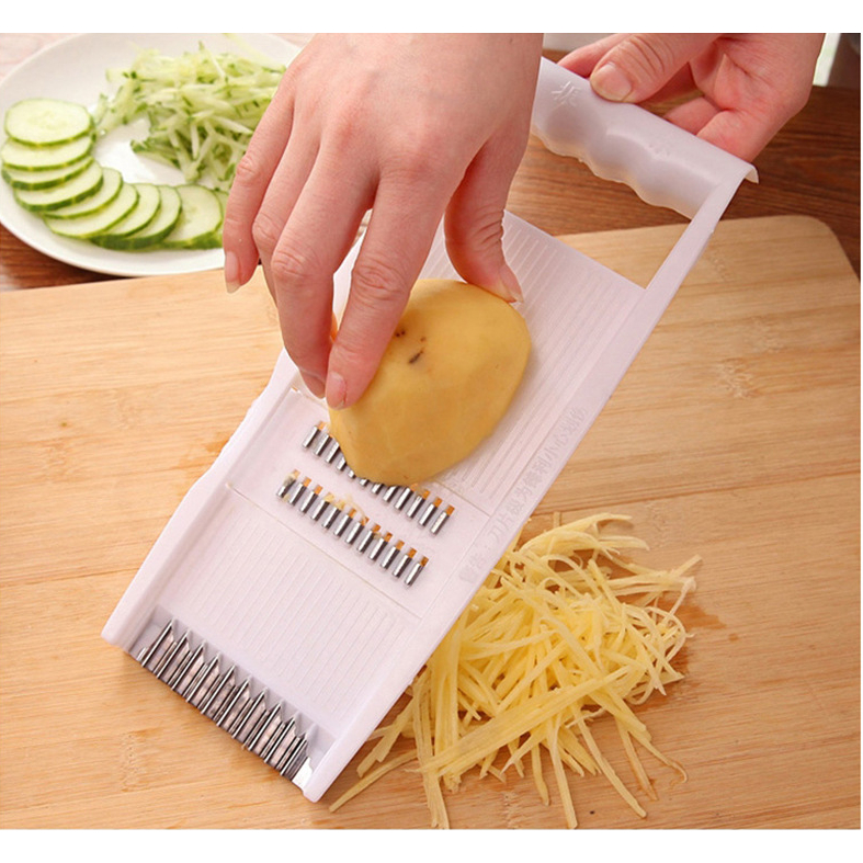 DỤNG CỤ BÀO GỌT THÁI SỢI RAU CỦ QUẢ ĐA NĂNG 5IN1 - Bộ Dụng Cụ Nạo - Thái Lát Bào Sợi Rau Quả 5 Lưỡi Dao Tiện Dụng AK1566