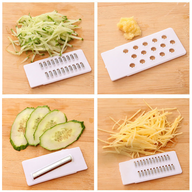 DỤNG CỤ BÀO GỌT THÁI SỢI RAU CỦ QUẢ ĐA NĂNG 5IN1 - Bộ Dụng Cụ Nạo - Thái Lát Bào Sợi Rau Quả 5 Lưỡi Dao Tiện Dụng AK1566