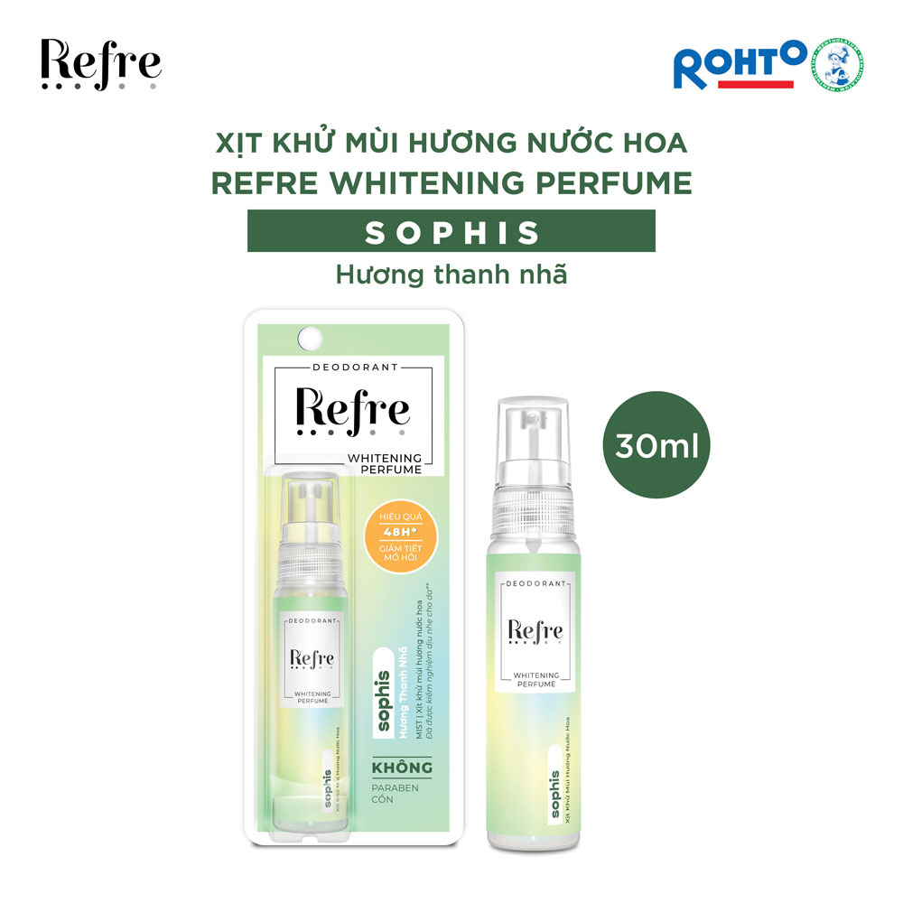 Xịt Khử Mùi Refre Whitening Perfume 30ml Hasaki Sản Phẩm Chính Hãng