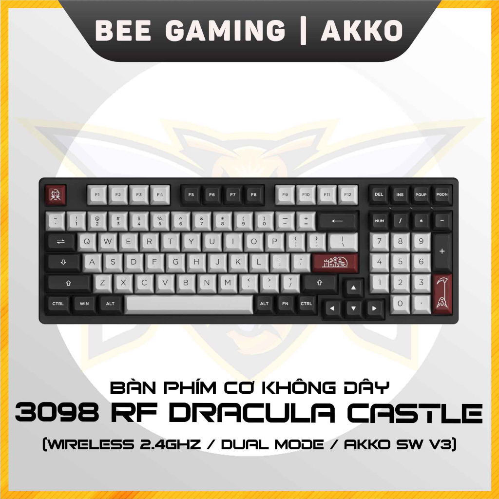 Bàn phím cơ không dây AKKO 3098 RF Dracula Castle (Dual-mode / AKKO sw ...