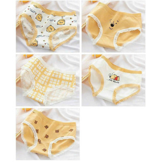 Set 5 Quần Lót Cotton Nâng Mông Thông Hơi In Hoạ Tiết Kute Đáng Yêu - Size trên 50kg