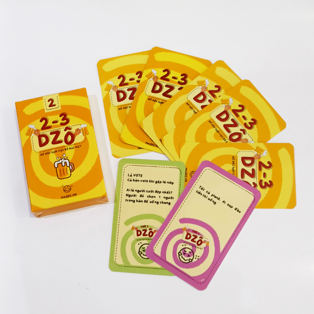 Bộ Bài Drinking 2-3 Dzô 35 Lá Giấy Cứng Party Game Nhậu Vui Nhộn Tụ Họp Bạn Bè