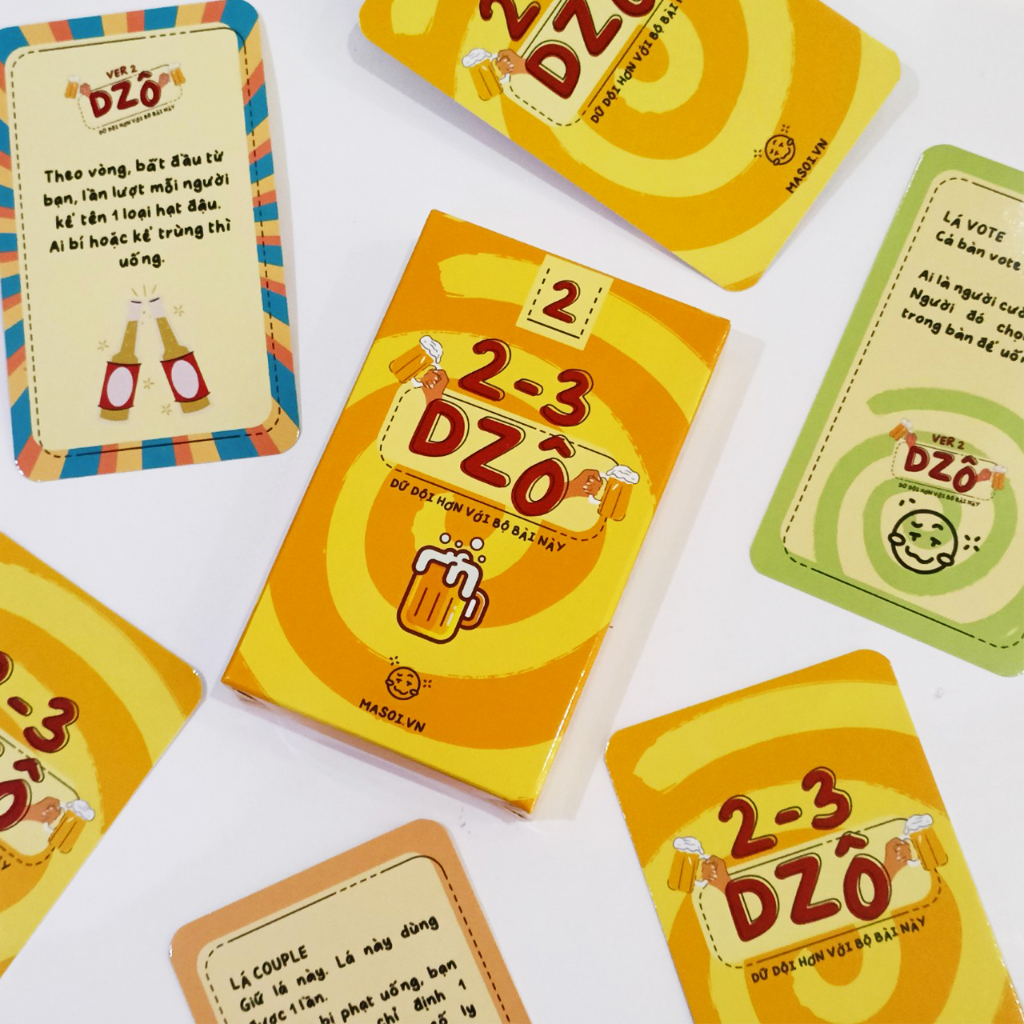 Bộ Bài Drinking 2-3 Dzô 35 Lá Giấy Cứng Party Game Nhậu Vui Nhộn Tụ Họp Bạn Bè
