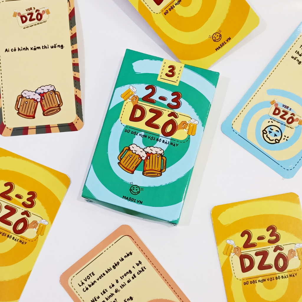 Bộ Bài Drinking 2-3 Dzô 35 Lá Giấy Cứng Party Game Nhậu Vui Nhộn Tụ Họp Bạn Bè
