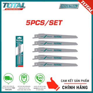 TOTAL Bộ 5 lưỡi cưa kiếm 150mm cắt gỗ TRSB611D
