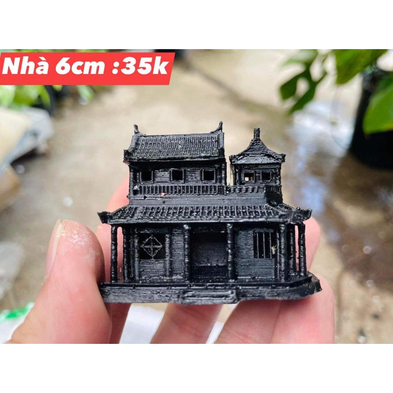 Nhà Nhật mini trang trí setup terrarium, bán cạn, tiểu cảnh Green Natural
