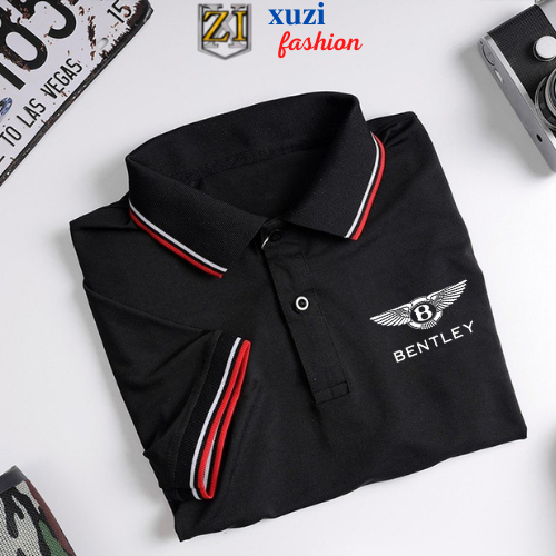 Áo thun polo nam nữ hãng xe ô tô Bentley áo phông có cổ bẻ ngắn tay vải polyester mềm thời trang công sở thanh lịch XUZI