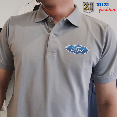 áo polo ford áo thun nam nữ ngắn tay có cổ bẻ hãng xe ô tô vải cotton cá xấu gai mịn thời trang thanh lịch nhà XUZI