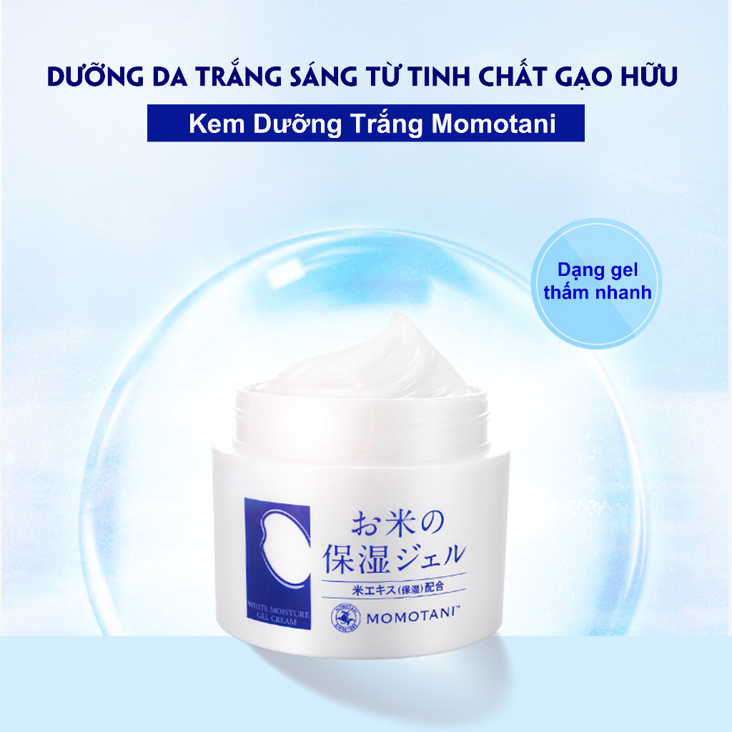 Ảnh Kem Dưỡng Trắng Da Chiết Xuất Gạo Hữu Cơ MOMOTANI 230G 4