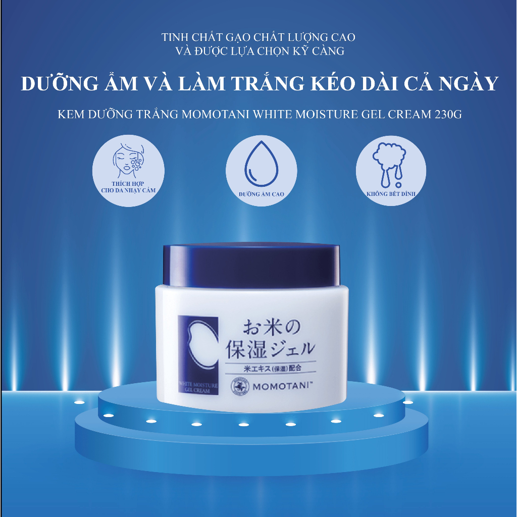 Ảnh Kem Dưỡng Trắng Da Chiết Xuất Gạo Hữu Cơ MOMOTANI 230G 3