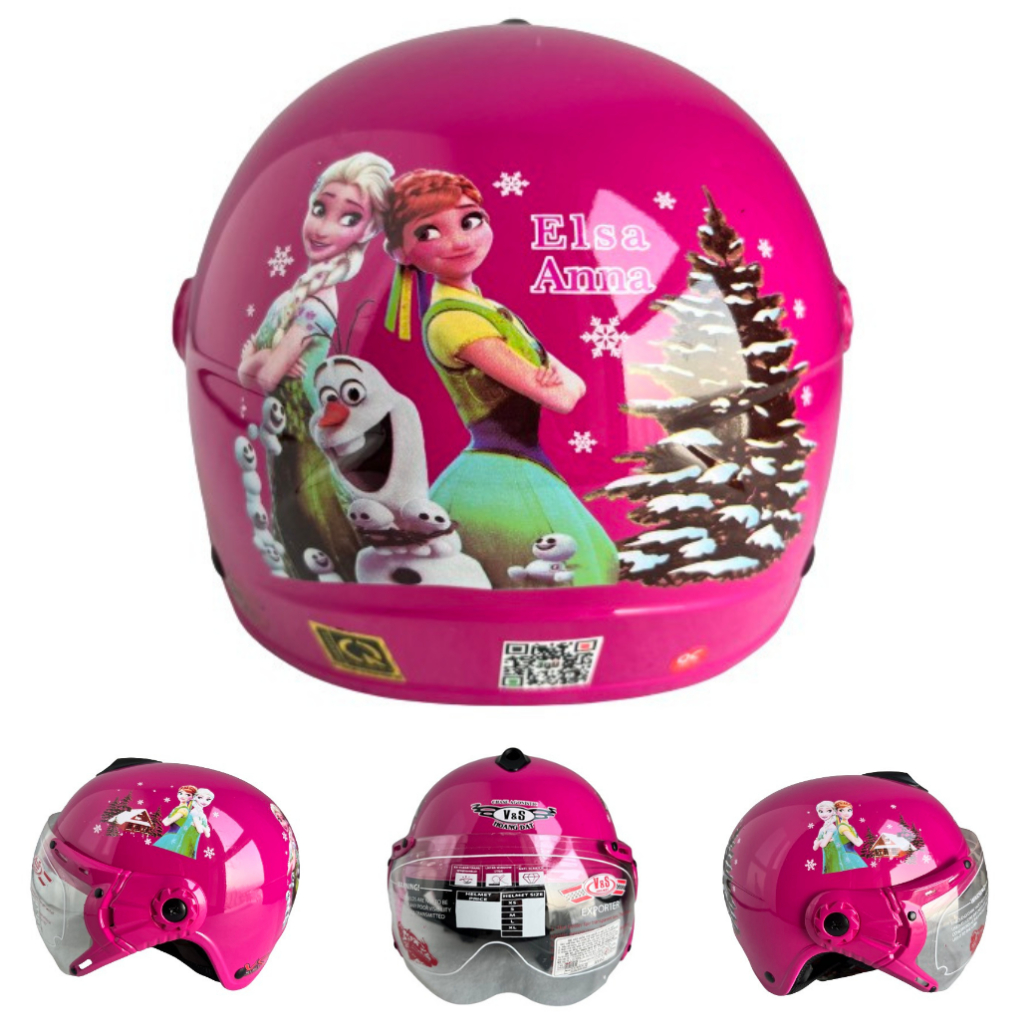 Mũ bảo hiểm trẻ em có kính - Siêu dễ thương - V&S Helmet - VS103KS - Elsa -  Among Us - Dành cho bé từ 3 đến 6 tuổi