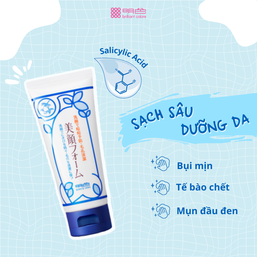 Ảnh Sữa rửa mặt Làm Sạch Và Ngăn Ngừa Mụn MEISHOKU Acne Bigan Facial Wash 80g 3