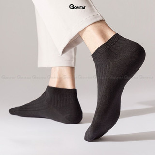 Tất đen trơn cổ ngắn, cổ trung, cổ cao nam nữ GOMTAT phong cách basic, chất liệu cotton thoáng mát - FIVE