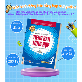Sách - Giáo trình Tiếng Hàn Tổng hợp Trung cấp 4 - Bản màu Mcbooks Chính Hãng