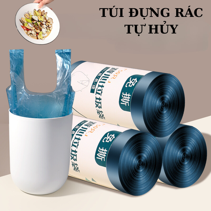Túi Đựng Rác Tự Phân Hủy Sinh Học size 40x50cm Túi Bóng Đen Dày Bao ...