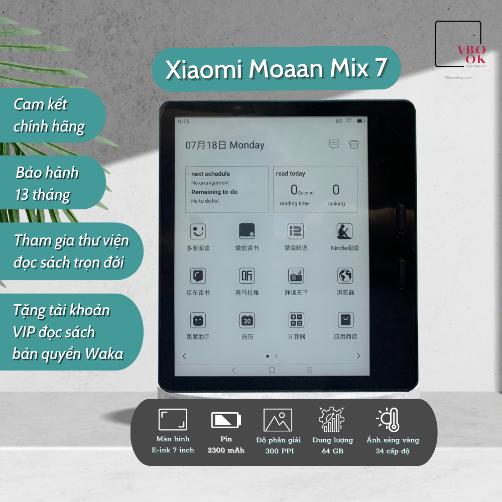 Máy đọc sách Xiaomi Moaan Mix 7 New - Chính hãng quốc tế | Shopee Việt Nam