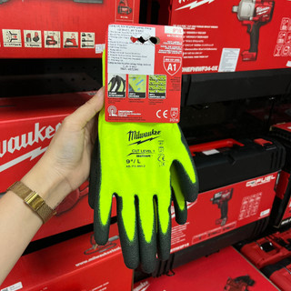 Găng Tay Chống Cắt Level 1 Milwaukee 48-22-8902 | Bao Tay Bảo Hộ Size L | Dùng Được Cảm Ứng