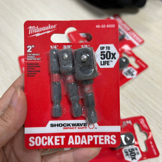 Bộ đầu chuyển vít sang bulong đầu 1/2 1/4 3/8 inch Milwaukee 48-32-5033