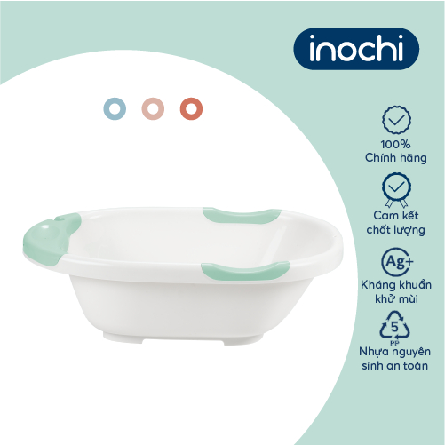 Chậu tắm/ Thau tắm trẻ em Notoro Plus Inochi - Thiết Kế Rộng Có Tay Nắm, loại to (KHÔNG KÈM TỰA TẮM)