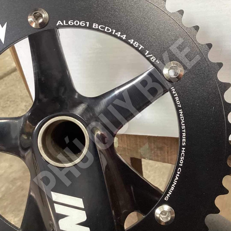 Đùi Dĩa INTRO7TECH 48T Cốt Trục Rỗng Kèm BB Dành Cho Xe Đạp Fixedgear