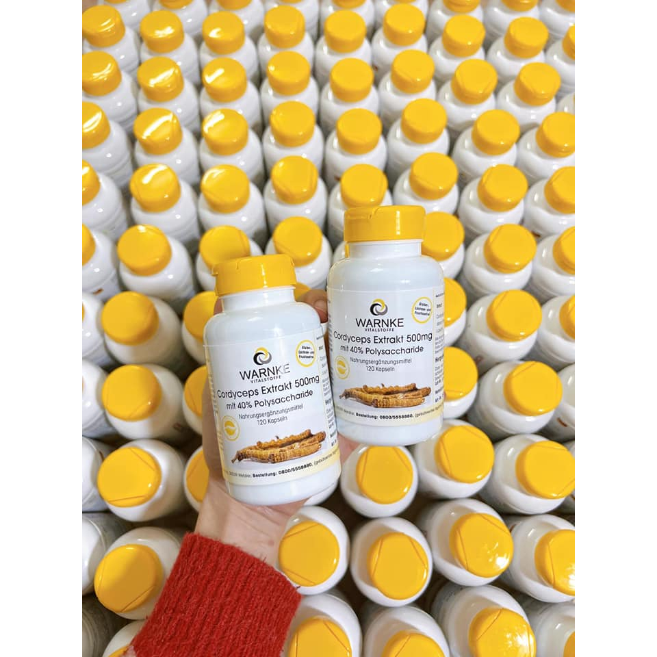 Viên Uống Đông Trùng Hạ Thảo Đức Cordyceps Extrakt WARNKE VITALSTOFFE 500mg