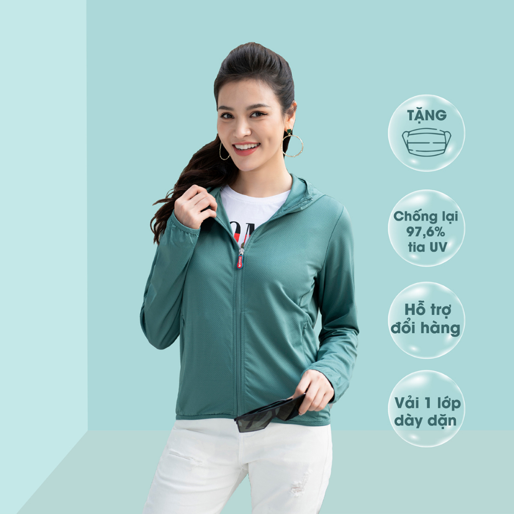 Áo Khoác Chống Nắng Nữ Luperi vải dày dặn chống tia UV gây hại cho da có khóa 2 bên tặng khẩu trang kháng khuẩn ACN01 spe