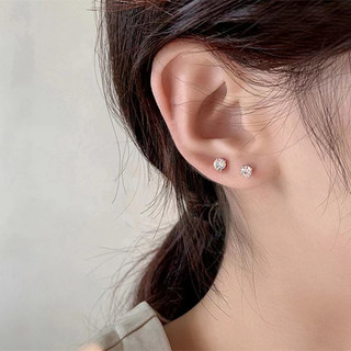 Khuyên tai tròn LAMY Elegant Earrings Silver 3025 - Khuyên tai bạc cao cấp