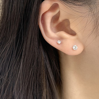Khuyên tai tròn LAMY Elegant Earrings Silver 3025 - Khuyên tai bạc cao cấp