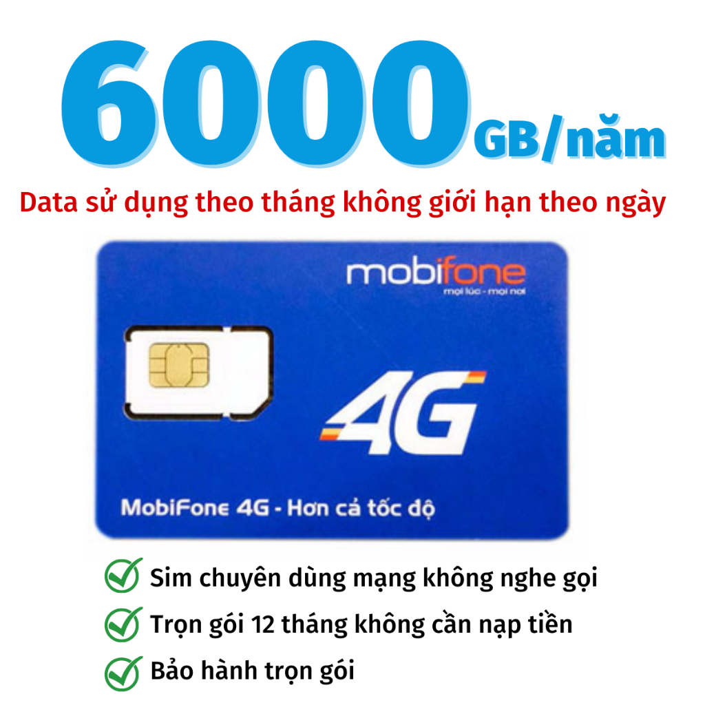 SIM 4G TỐC ĐỘ CAO MUA 1 LẦN DÙNG 1 NĂM - SIM MOBIFONE 12MDT150 TẶNG MỖI ...