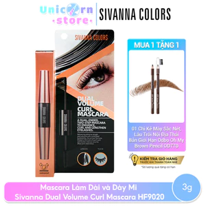 Mascara Làm Dài và Dày Mi Sivanna Dual Volume Curl Mascara HF9020