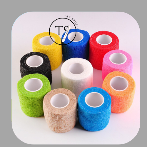 Băng keo thể thao đá bóng cuốn cổ chân cổ tay cao su non vải hỗ trợ thi đấu và tập luyện TAYSPORT