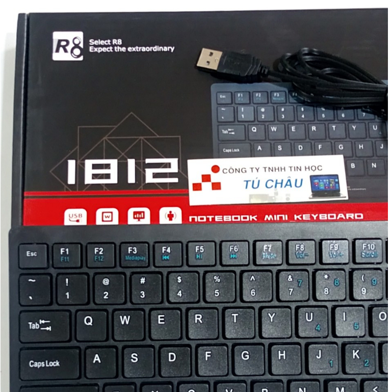 Bàn phím Mini R8-1812 (Chuẩn cắm USB, cáp dài 1.4m) | Shopee Việt Nam