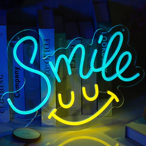 Đèn Led Neon Chữ SMILE Kích thước 41x28 cm