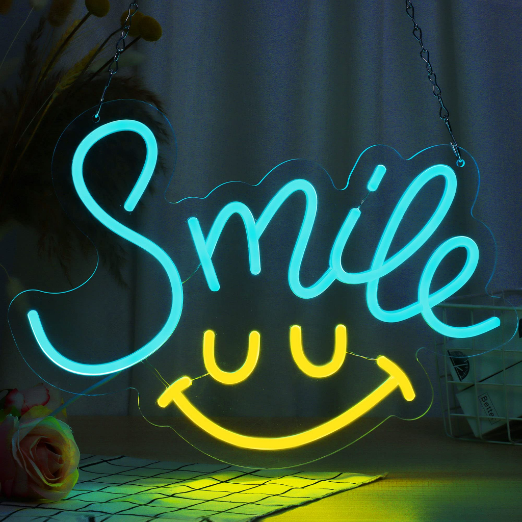 Đèn Led Neon Chữ SMILE Kích thước 41x28 cm