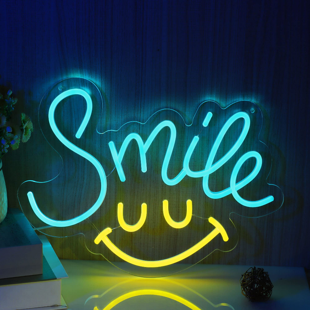 Đèn Led Neon Chữ SMILE Kích thước 41x28 cm