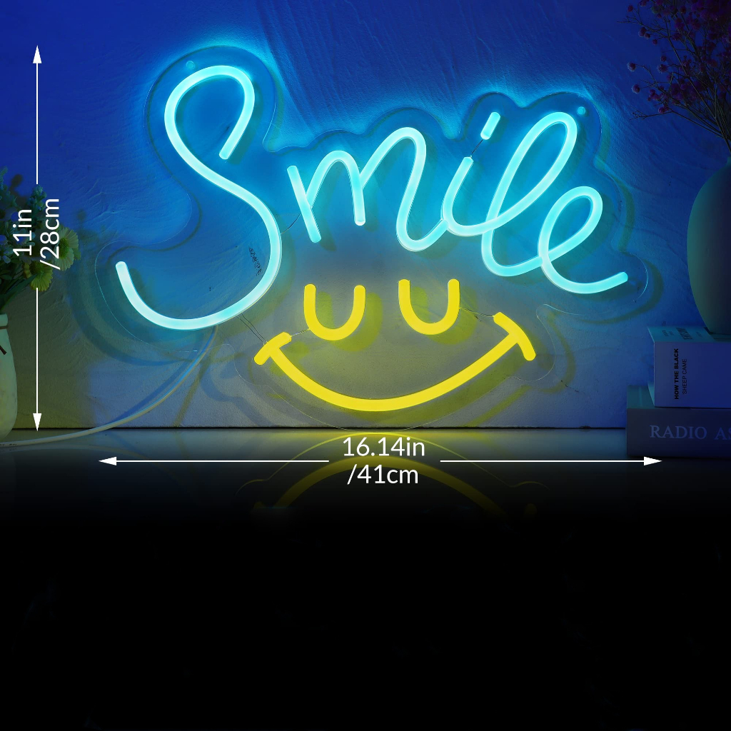 Đèn Led Neon Chữ SMILE Kích thước 41x28 cm