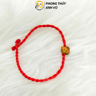 5 Vòng tay chỉ đỏ mix hình mèo may mắn đã khai quang