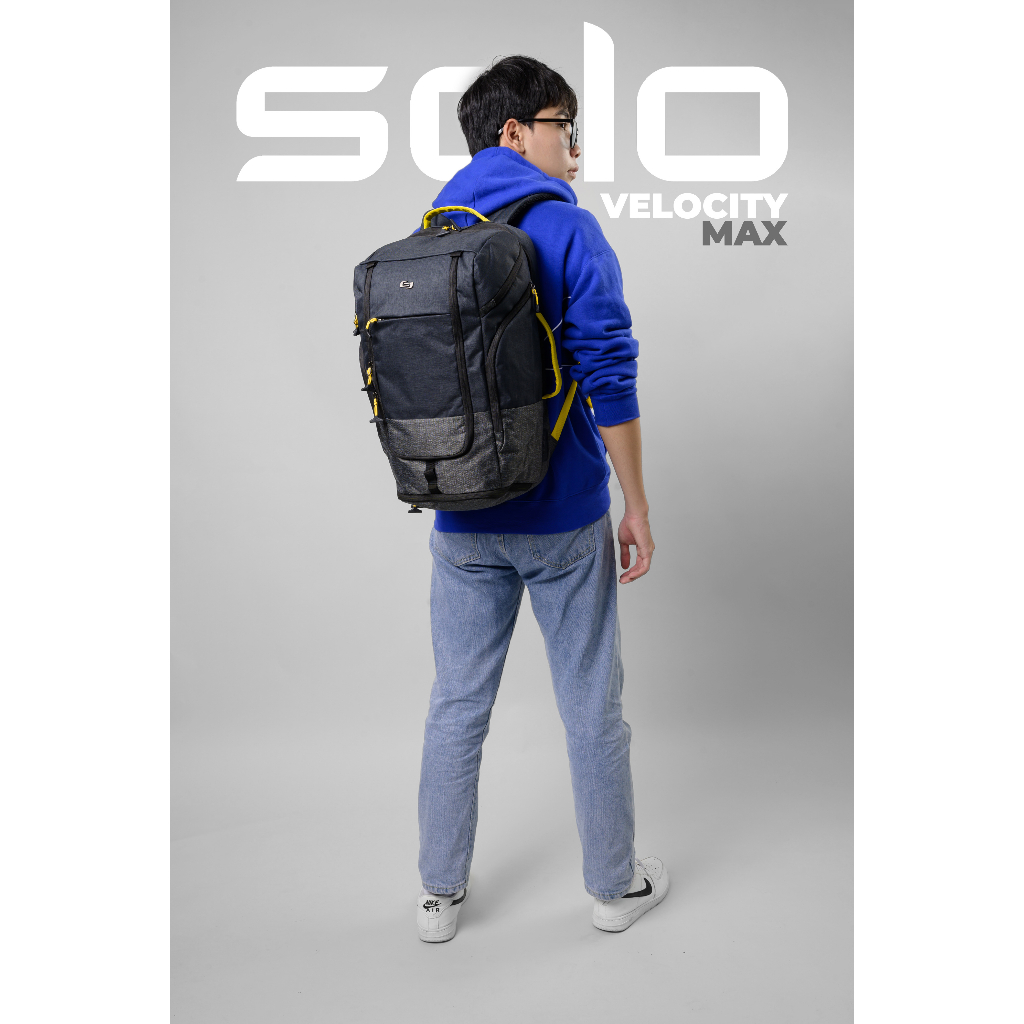 Balo Solo Velocity Max Backpack 17.3 inch- ACV732. Phù hợp du lịch- Có Ngăn Đựng Giày Riêng - Chính hãng bảo hành 05 năm