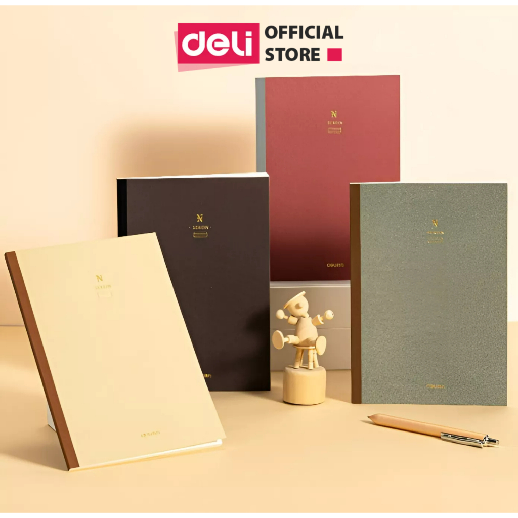 Sổ Vở Ghi Chép Dán Gáy Nusign A5/B5 Cao Cấp Deli - Kẻ Ngang 80 trang - Chống Lóa - Sổ Tay Planner, Tập Vở Học Sinh