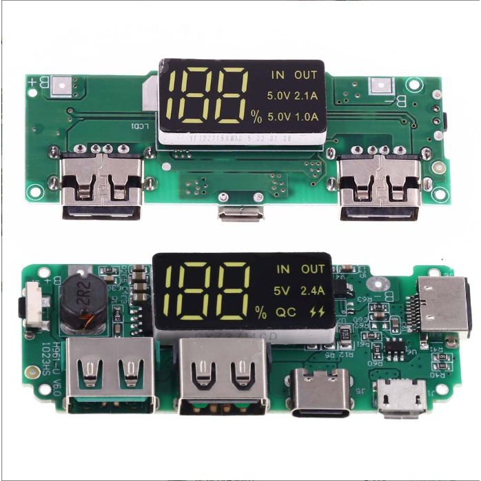 Mô Đun Sạc Pin Lithium 18650 Hiển Thị Kỹ Thuật Số Hai Cổng USB 5V 2.4A ...