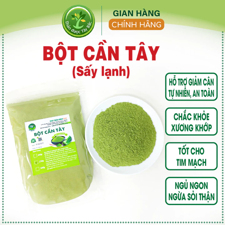 Bột cần tây nguyên sấy lạnh nguyên chất 100%, giảm cân, tốt cho tim mạch, detox cơ thể, giải độc, ngủ ngon, nhuận tràng