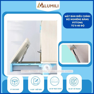Miễn phí vận chuyển Bàn ghế chống gù lumili S05 mặt bàn 1m2 mới, bàn học sinh chống gù có tay quay