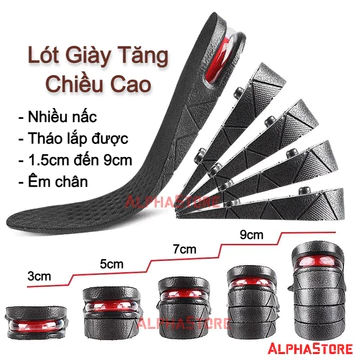 Lót Độn Giày Tăng Chiều Cao【Loại 1】- Nhiều Nấc Đệm Nâng Gót, Độn Giầy 1.4cm/3cm/4.5cm//6cm/7.5cm/9cm