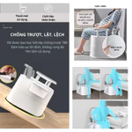 Bồn cầu di động cho người già, bà bầu, trẻ em bằng nhựa cao cấp có tay vịn đệm tựa lưng - Aichi House — ảnh 8