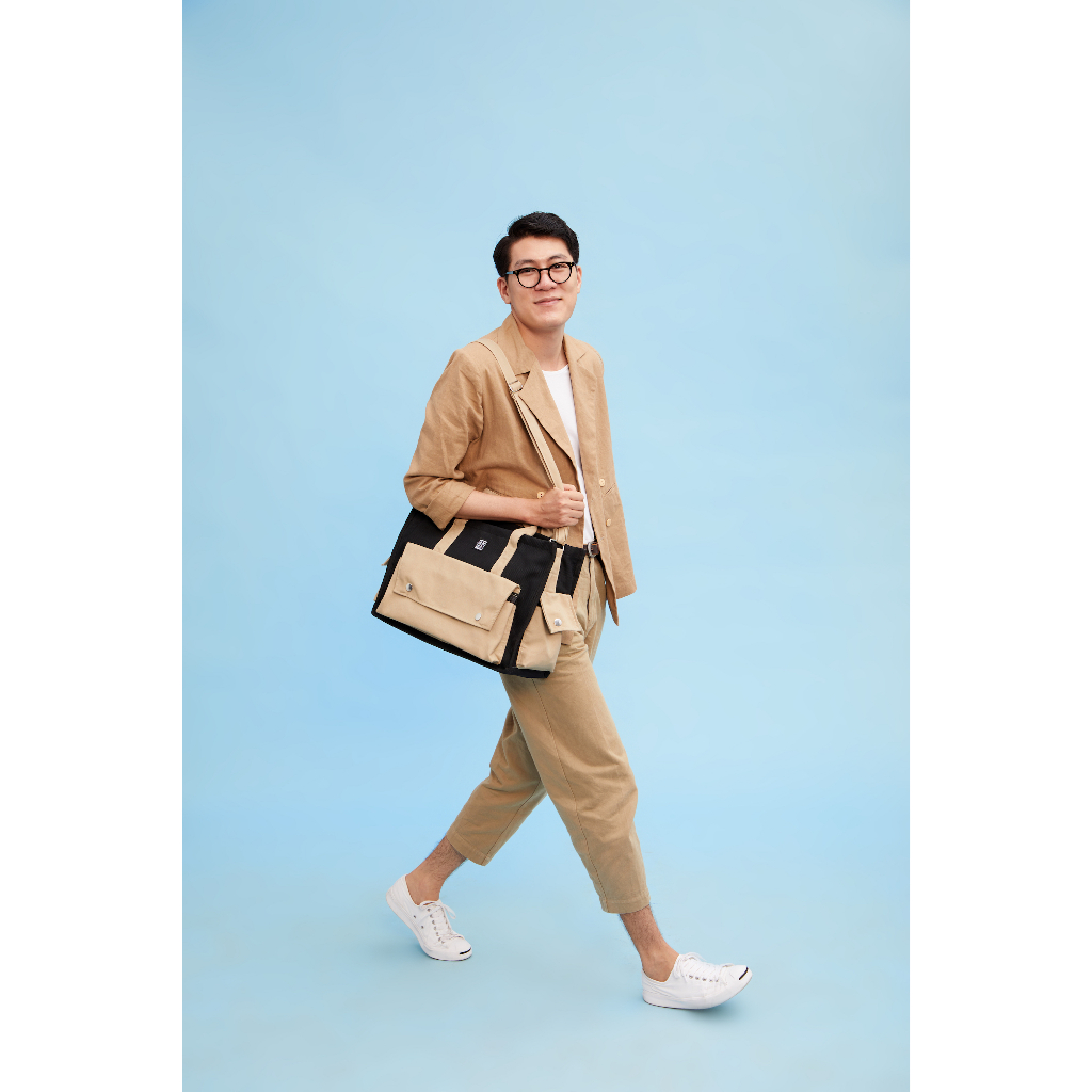 Pocket Messenger - Túi chéo quai xách 16" thời trang tiện dụng vải canvas Jamlos