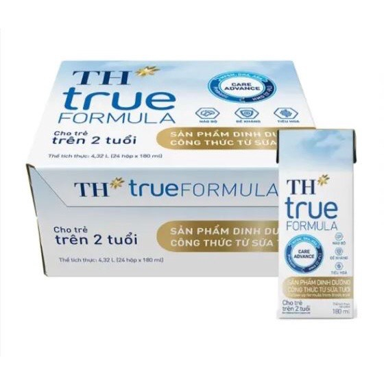 TH True Fomula Sữa tươi công thức 110-180ml thùng 24 hộp cho bé 1-2 ...
