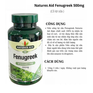 Thực phẩm bảo vệ sức khỏe Fenugreek 500mg
