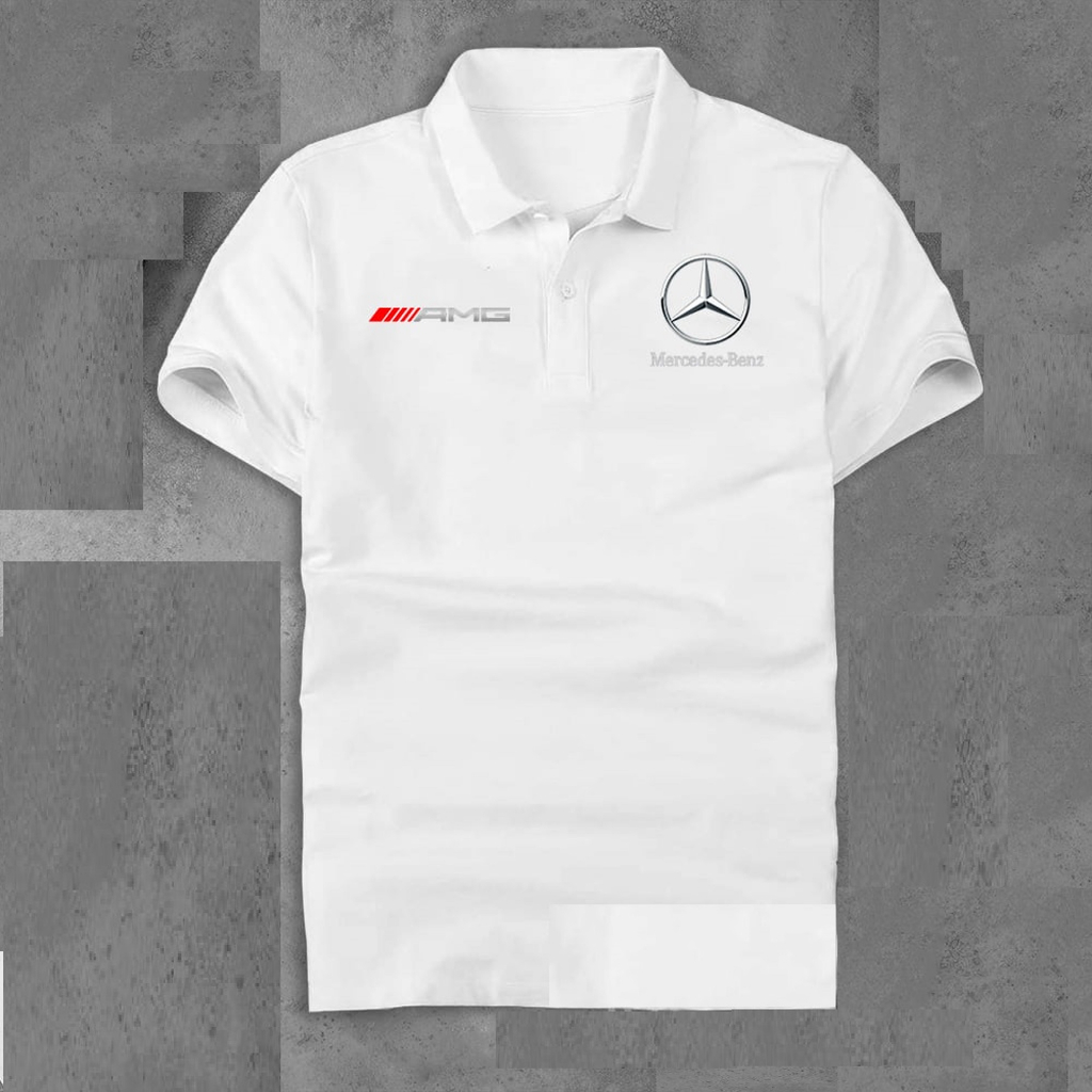 Áo thun polo mercedes benz áo thun có cổ bẻ nam nữ hãng xe cao cấp vải cotton cá xấu gai mịn thời trang thanh lịch XUZI.