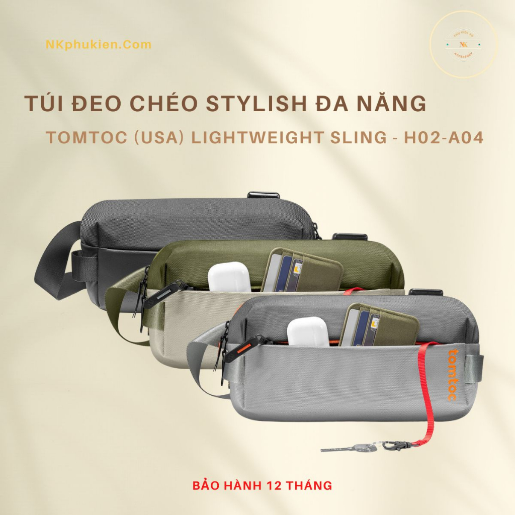 Túi Đeo Chéo Tomtoc Lightweight Codura Sling Bag H02-A04 | Shopee Việt Nam