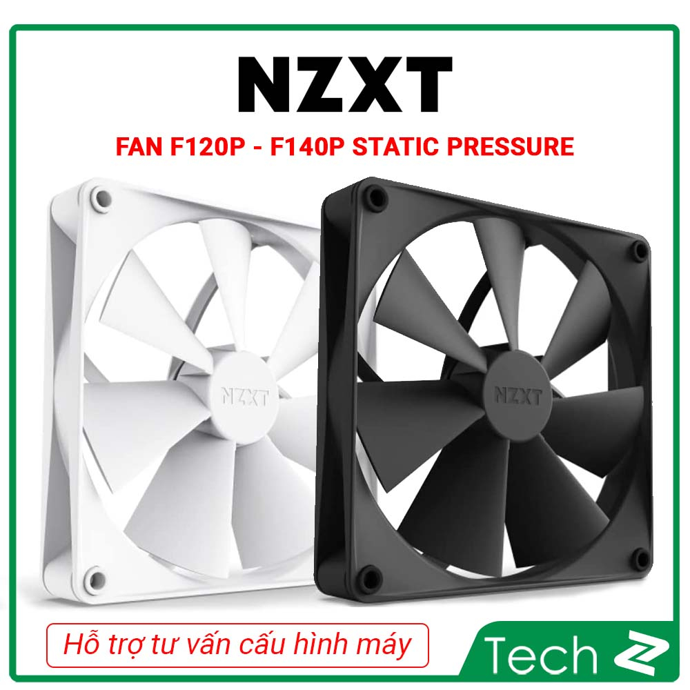 Fan NZXT F120P F140P Static Pressure Fans Single (White /